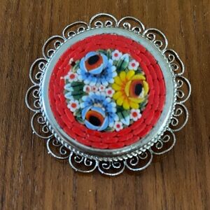 VTG Italian Micro Mosaic Brooch